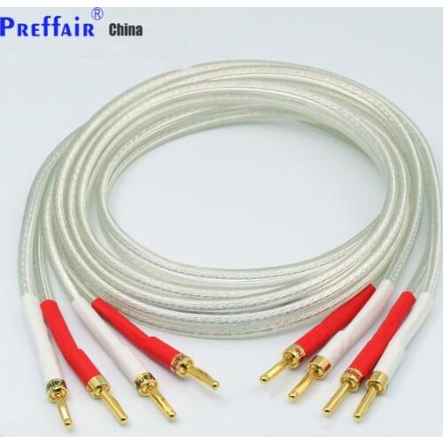 OCC Silver-plated Hifi Speaker Cable High Performance Speaker Amplifier sound Connecting line