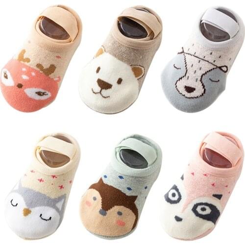 Cute Baby Socks For Girls Boys Infant Sock Newborn Autumn Winter Children Baby Floor Socks Shoes Anti Slip Soft Sole Sock 0-3Y