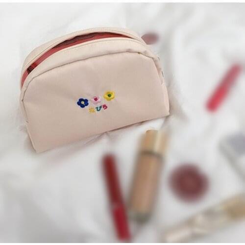 Fashion Printed Flower Women Cosmetic Bag Organizer Pouch Zipper Makeup Case Portable Ladies Travel Toiletry Storage Bags Purse