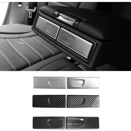 Car Rear Armrest Box Car Cup Holder Sticker Cover Fit For Mercedes Benz C Class W205 GLC X253 GLA X156 A Class CLS Car Styling