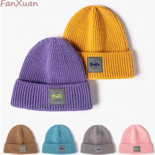Winter Hats for Women Men Beanie Unisex Gorro Wam SkullCaps 2021 New Fashion Solid Cool Beanies Stretch Knitted AC020 Kpop Hat