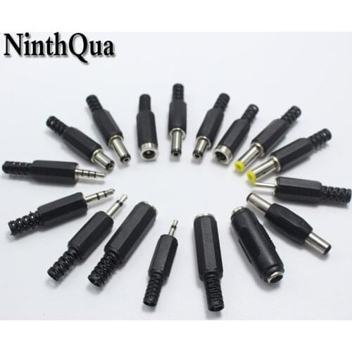 10PCS 5.5*2.1 5.5*2.5 4.0*1.7 4.8*1.7 5.5*3.0 6.0*4.4 mm DC Power Plug Connector Adaptor 2.5mm 3.5mm 2 3 4 Pole Audio Plug