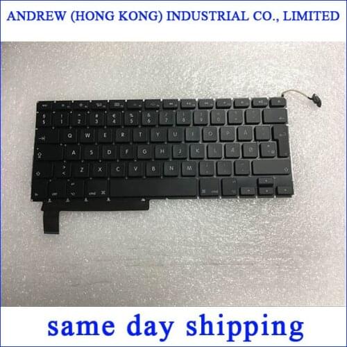 10pcs/lot New Danish Denmark DK A1286 Keyboard For Macbook Pro 15" A1286 denmark keyboard MB985 MC721 2009 2010 2011 2012 year