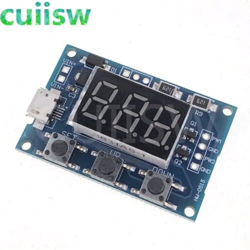 10PCS Micro USB DC 2CH Adjustable PWM Signal Generator Duty Cycle Pulse Frequency Module Digital LED Display Tube DC 5V 12V 24V