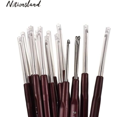16pcs/set 0.5-2.5mm Small Crochet Hook Lace Knitting Needles DIY Hand Stitches Craft Wool Yarn Knitting Tools Sewing Accessories