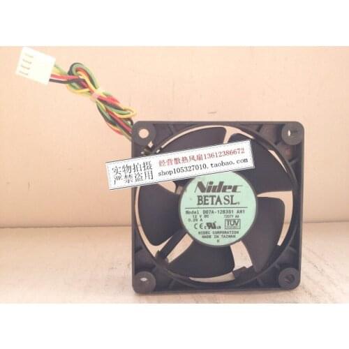 Nidec D07A-12B3S1 AH1 DC 12V 0.29A 70x70x25mm 4-wire Server Cooling Fan