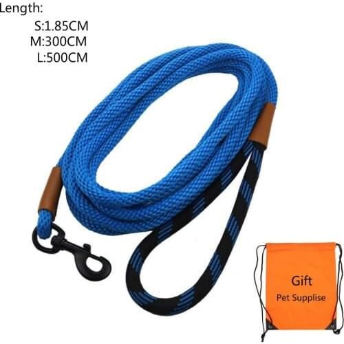 5M/3M/1.85M Long Nylon Dog leash Dogs Lead Pet Mountaineering Rope Outdoor Walking Training Leashes for Dogs Belt Safety Rope