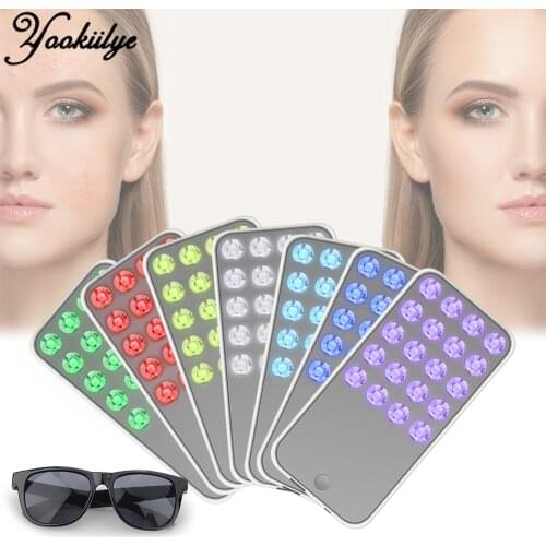 7 Colors LED Light Face Therapy Beauty Device Portable Spectrometer Skin Rejuvenation Instrument LED Photorejuvenation Home Use