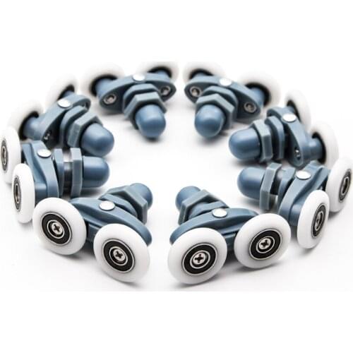 8pcs/set 23mm 25mm Sliding Shower Cabin Accessories Glass Door Bearing Roller Pulley Runner Double Swaying Pop Up Hardware