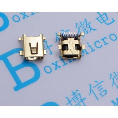 80pcs 8P sticking to the end of play MP3 accessories MP4 accessories charging port SMD 8P gilded legs female USB socket