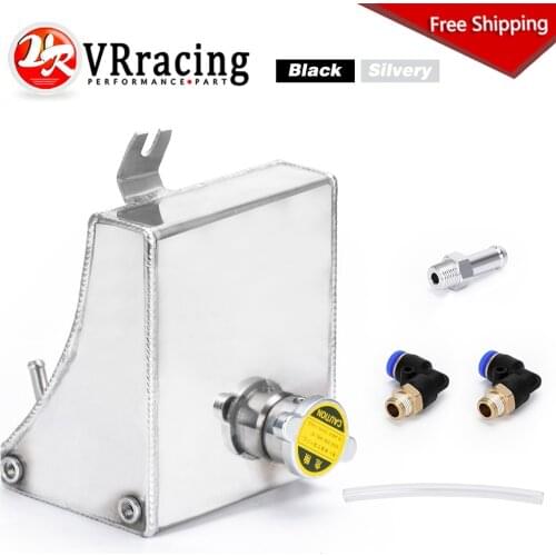 Racing Aluminum Coolant Overflow Tank Reservoir Can With Cap For 89-94 Nissan 240SX S13 Free Shipping