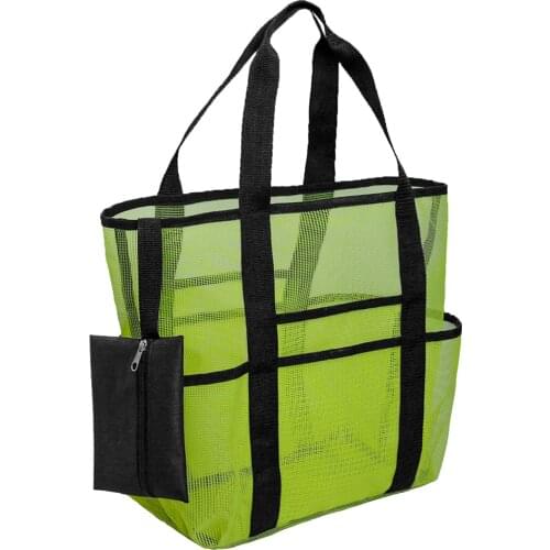 Large Mesh Beach Bag with Pockets for Swimming Surfing Beach Shopping