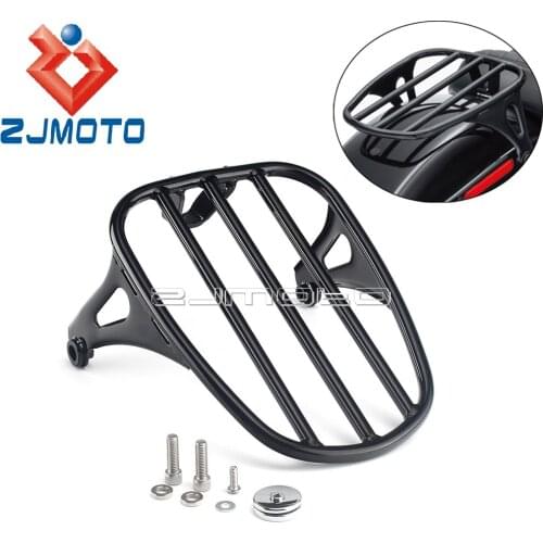 Black Solo Seat Rear Luggage Rack Support Shelf Motorcycle Carrier 50300120 For Harley Softail Slim FLSL Street Bob FXBB 2018-21