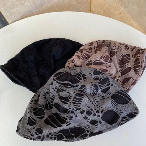 Cotton Fisherman Cap Soft Aluminum Retro Style Bucket Hat Womens Panama Hole Style Four Seasons Solid Outing Basin Hat Present