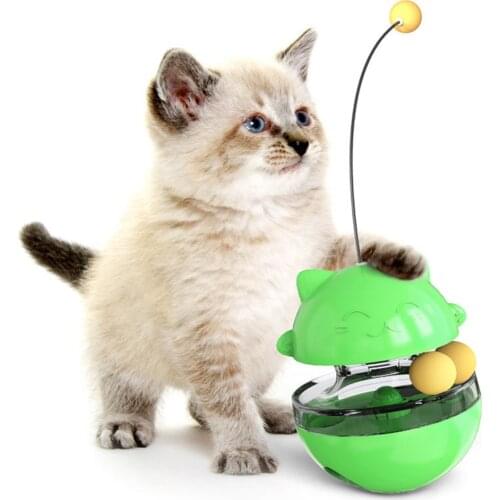 Cat Toy Tumbler Cat Turntable Toy Leaking Food Ball Teasing Cat Stick Self-healing Artifact Large and Medium Kitten Universal