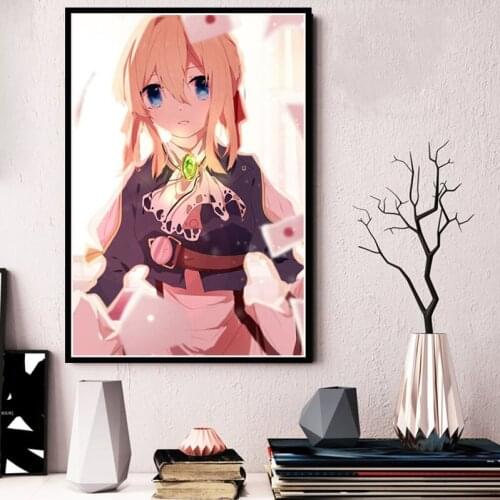 Canvas Painting Printed Home Decor Wall Art Violet Evergarden Japan Anime Modular Pictures Nordic Style Poster For Children Room