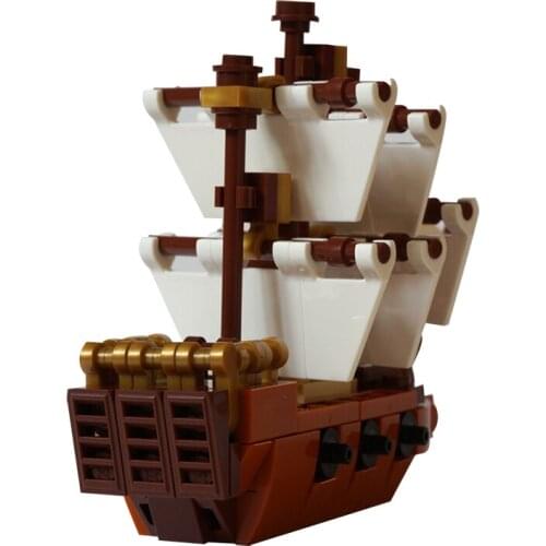 MOC Ship Boat Vessel Sailboat Building Blocks Bricks Modular Particles Block Model Education Toys For Children Birthday Gift
