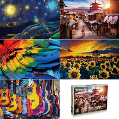 Adult Jigsaw Puzzle 2000 Pieces of Paper Puzzles Highly Difficult Challenge Toys Decompression DIY Large Jigsaw Puzzle Toy Gift