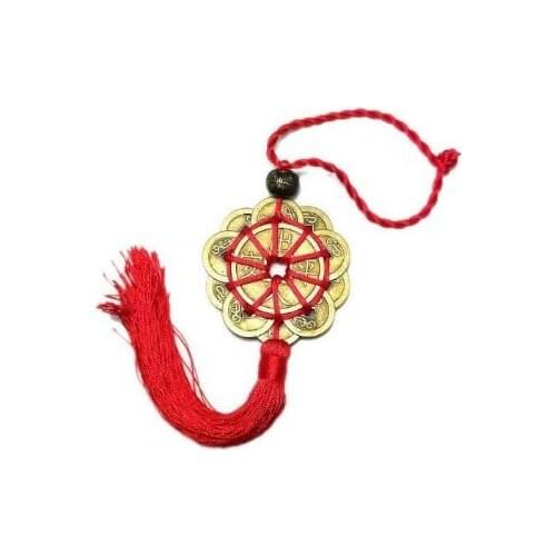 Prosperity Protection Set of 10 FENG SHUILucky Charm Ancient I CHING Coins +B B5-17