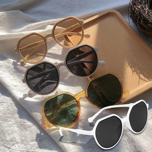 Newest Fashion Style All-match Trend Sunglasses Personalized Round Frame Sunglasses Ins Trend Candy Color Big Frame Sunglasses