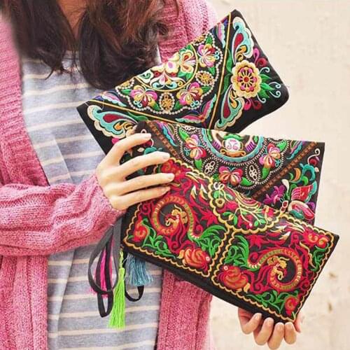Hot 2019 Vintage Ethnic Shoulder Bag Embroidery Boho Hippie Tassel Tote Wallets