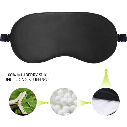 100% Pure Silk Shading EyeShade Sleeping Eye Mask Cover Eyepatch Blindfolds Eyeshade Health Sleep Shield Light