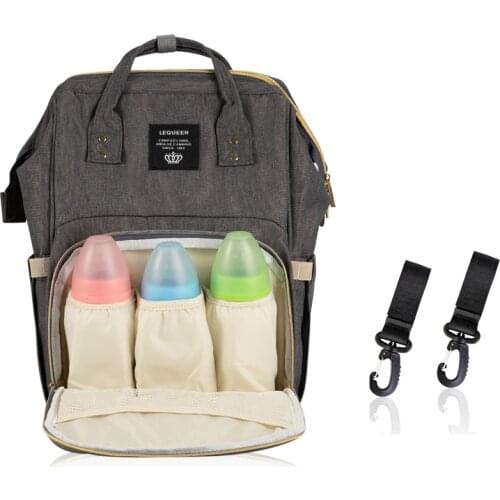 Lequeen Fashion Mummy Maternity Nappy Bag Brand Large Capacity Baby Bag Travel Backpack Designer Nursing Bag for Baby Care