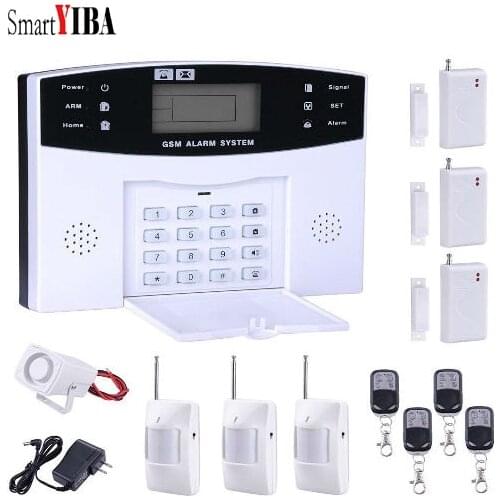 SmartYIBA GSM Home Security Alarm System Protection Alarm Infrared Motion Sensor Door Alert Alarmes For House Safety