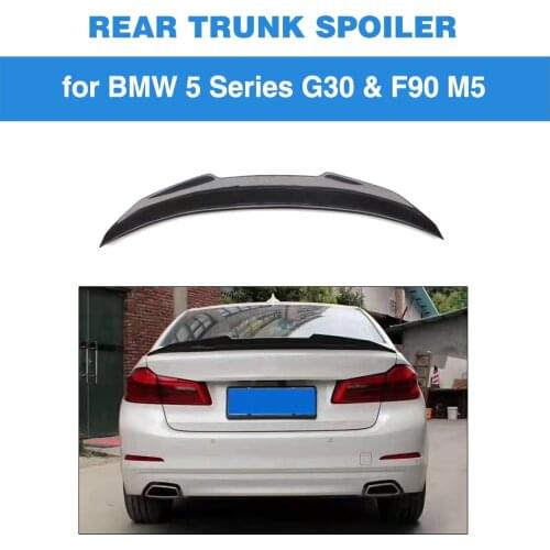 For BMW G30 G38 F90 M5 2018 2019 Rear Trunk Boot Lip Spoiler Wing Lid Carbon Fiber