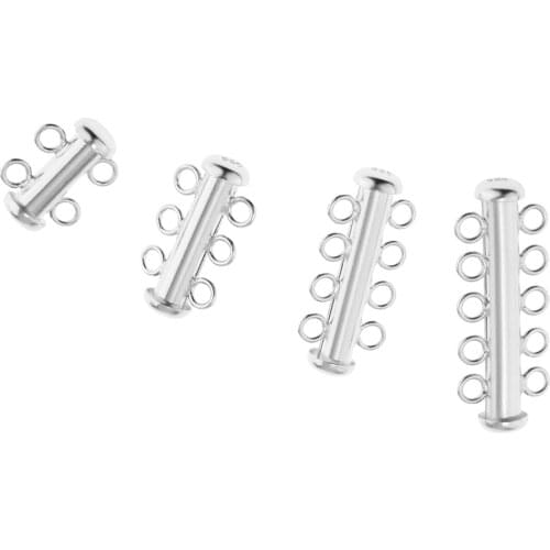Tube Slide Lock 925 Sterling Silver Luxury Jewelry Connectors Making Clasp
