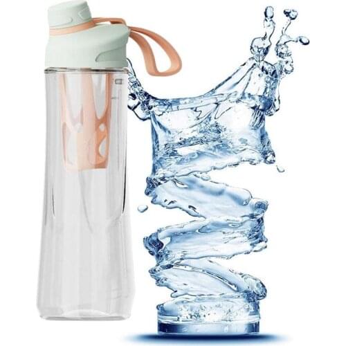 700ML Outdoor Drinking Bottle Leak-Proof Water Cup Sports Kettle with Fruit Container and Straw Water Bottle for Camping Gym