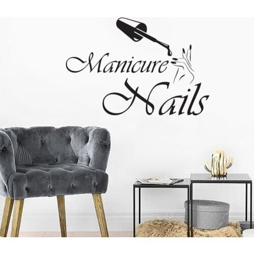 Beauty Nail Art Manicure Vinyl Wall Decal Nail artist Interior Decor Sticker Mural Removable Room Decoration Accessories Z220