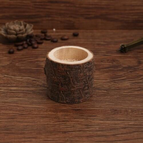 1pc Wooden Tree Branch Candle Holder Vintage Wood Tea Light Candlelight Dinner Decor Appearance Random 5cm/6cm/7cm