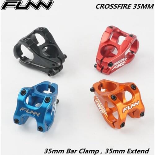 FUNN CROSSFIRE 35MM STEM MTB Mountain Bike Alloy 3D Forged CNC Bar Clamp 35mm Extend 0 Degree ENDURO AM DIRT JUMP Bicycle Stem