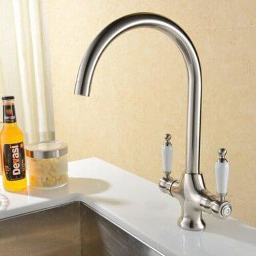 Yiyu Brand Full Copper Dual-control Kitchen Pot Cold and Hot Water Faucet Kitchen Faucet