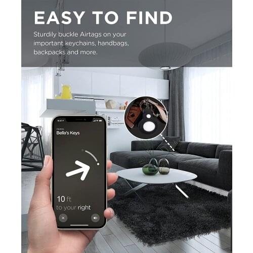 Protector Cover With Keychain For AirTags Shockproof Anti-scratch Anti-fall Protective Case Shell For Air Tags