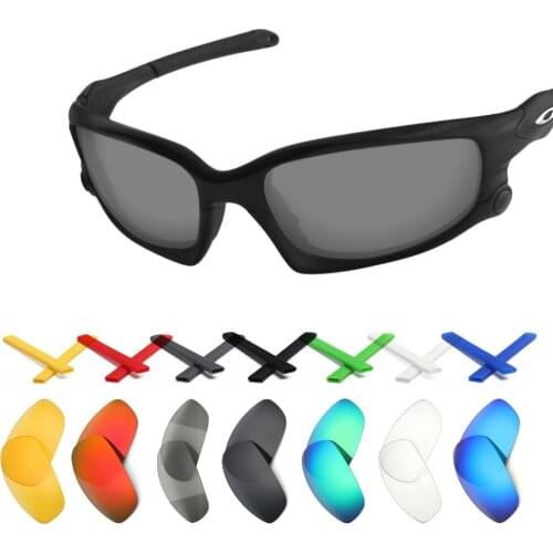 Mryok Replacement Lenses and Black Ear Socks Earsocks Kit for-Oakley Split Jacket Sunglasses - Multiple Options