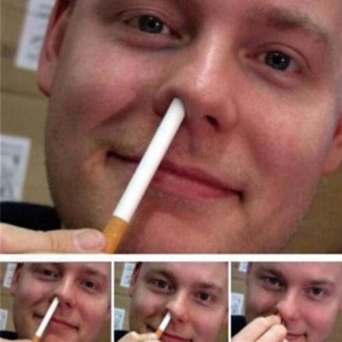 1pcs Trick Toy Disappear Cigarette Breathe Into Nose Cigarette Illusion Performance Close-up Props Stage I3Z6