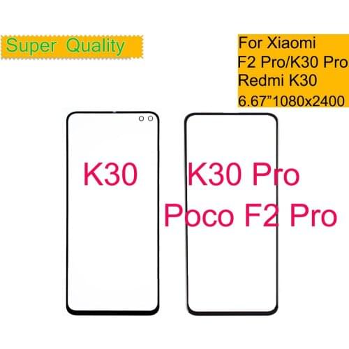10Pcs/lot For Xiaomi Redmi K30 Pro Touch Screen Panel Front Outer Glass Lens For Xiaomi Poco F2 Pro LCD Glass Front Replacement