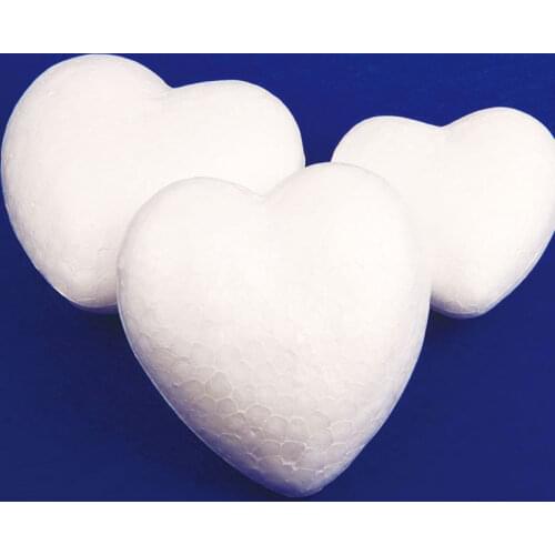 10pcs Foam Ball White Craft Polystyrene Styrofoam Heart-shaped For DIY Christmas Party Decoration Supplies Gifts