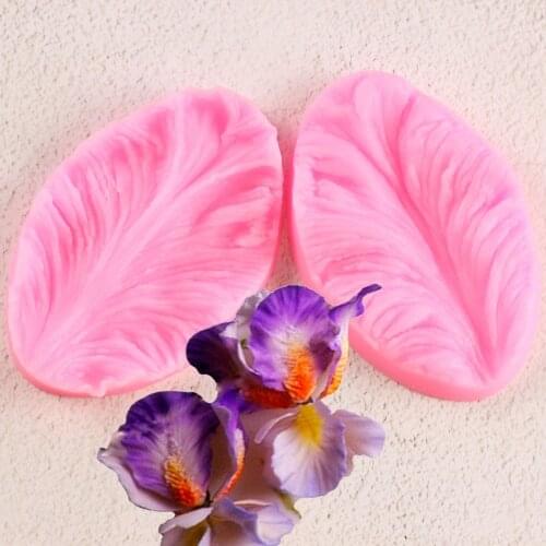 2PCS/set Kitchen Bakeware Orchid Petal Flower Silicone Veiner Mold Fondant Cake Decorating Tools
