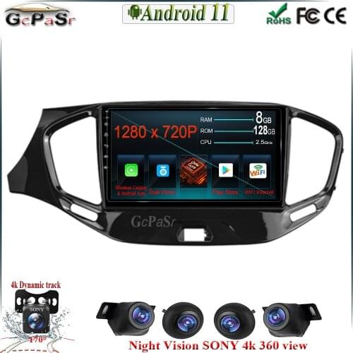 128G Android 11 Car Stereo Radio For LADA Vesta Cross Sport 2015 - 2020 no dvd 2 din Double Din Android Car Stereo 2din