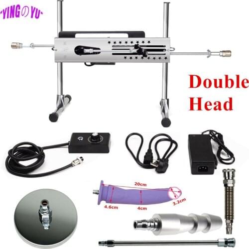 Double Head Automatic Sex Machine Retractable Dildo Female Masturbation Pumping Gun Vibrator Adult Anal Sex Toys for Women Men