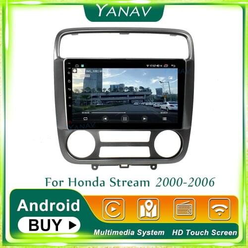 Car Radio Android Stereo Receiver For Honda Stream 2000 - 2006 GPS Navigation Video Multimedia Player HD Touch Screen Head Unit