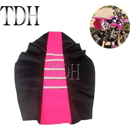 Black/Pink/Red/Blue Universal Ribbed Gripper Seat Cover Motocross Off Road Racing Seat Pad For Honda CRF CR XR Yamaha TTR YZF FX