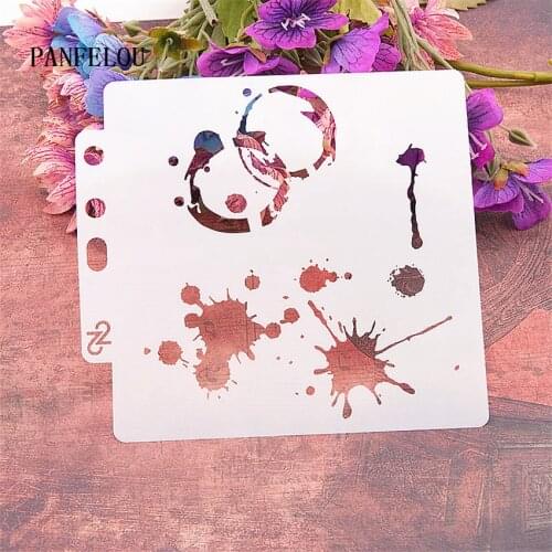 Ink ring compass scrapbook stencils spray plastic mold shield DIY cake hollow Embellishment printing lace ruler valentine