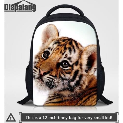 Kids Mini Bagpack 3D Printing Horse Tiger Dog Animal School Bag For Children Boys Outdoor Travel Shoulder Backpack Child Bookbag
