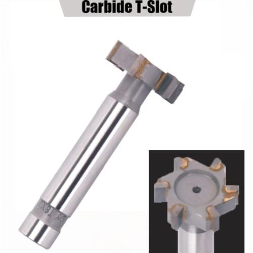 1PC Carbide T-Slot Milling Cutter For Metal D14x3x4T Welding Inlay Alloy Cutters Straight Shank End Milling Tools YG Cast Iron