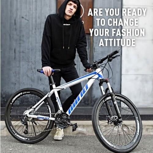 Mountain Bike 24 Speeds Double Disc Brake Shock Absorption Variable Speed Mountain Bike Integrated Wheel Bike