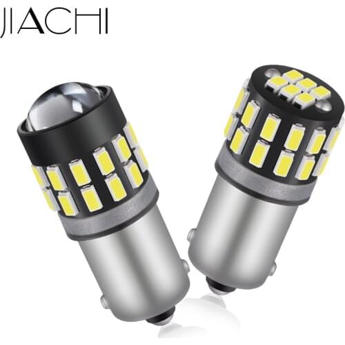 JIACHI 100PCS BA9S H6W T11 W6W Auto Accessories T4W LED Car Interior Bulbs 3014 Chip 30LEDs Side Lights White Wholesale DC12-24V